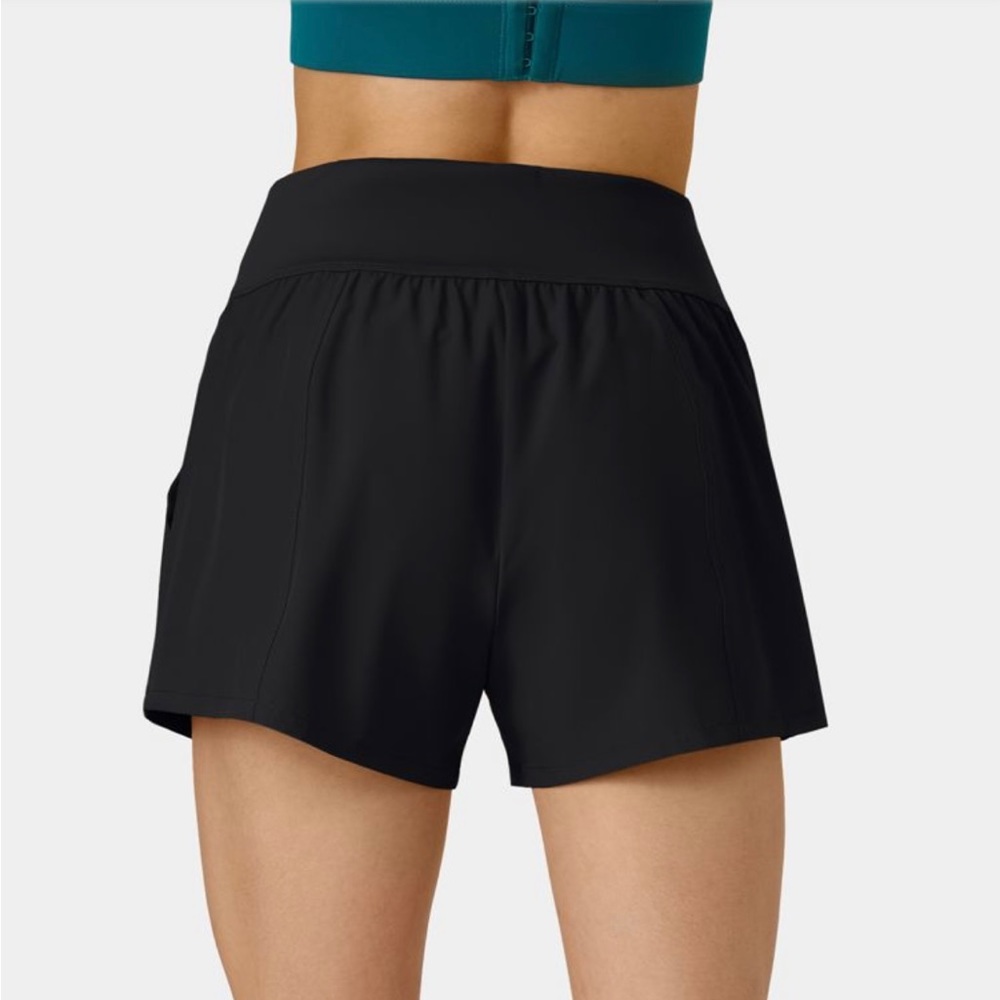HALARA Breezeful High Waisted Drawstring Side Pocket Split Quick Dry Shorts 3” - Picture 3 of 4